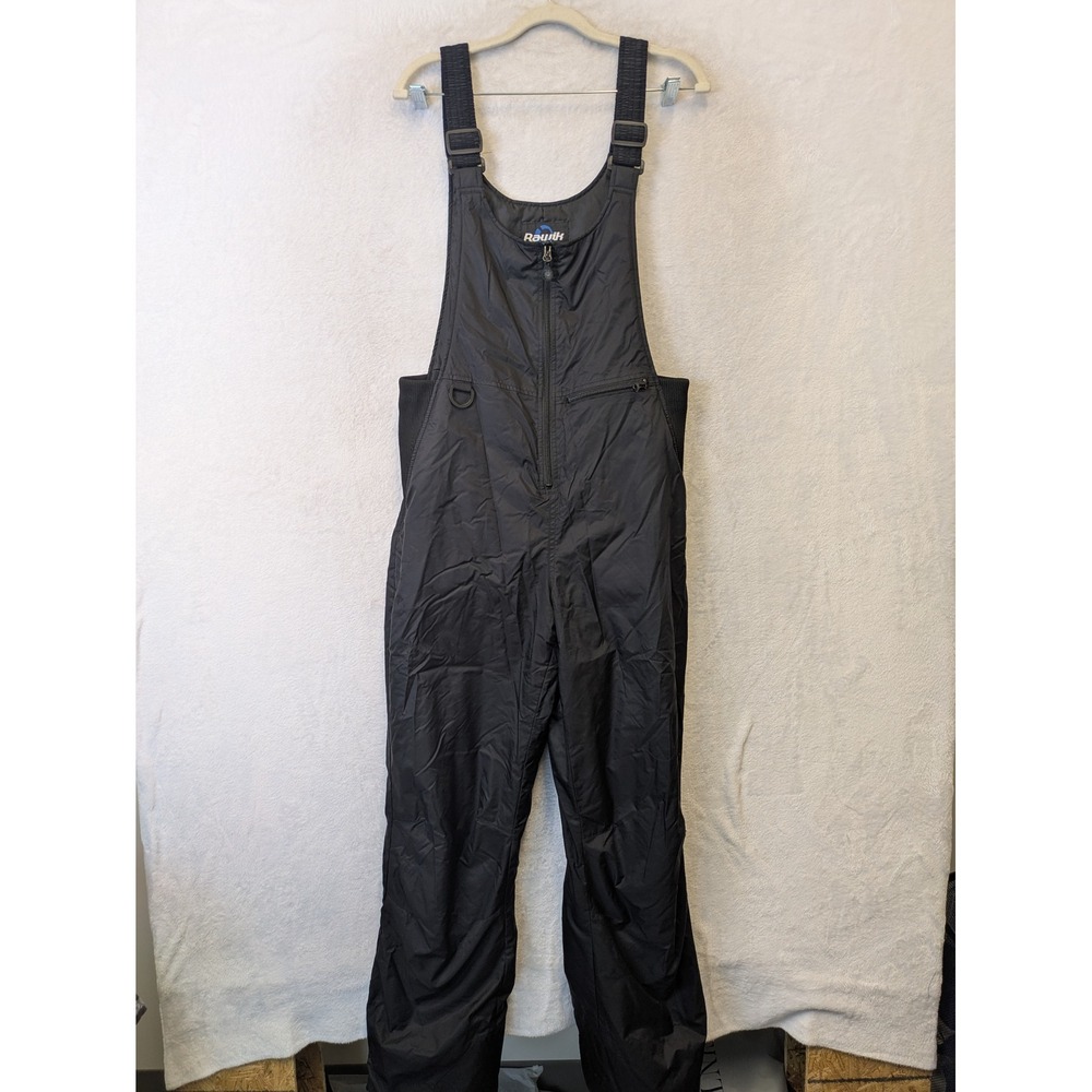Rawik Mens Black Insulated Snow Bibs Ski Pants Medium‎ 7316A Adjustable Straps